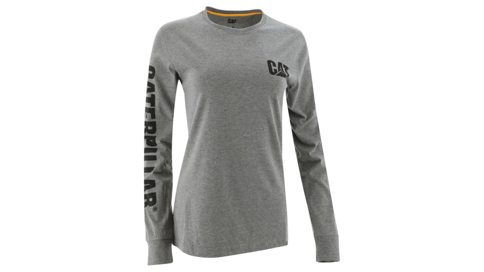 Caterpillar Banner L/S T-Shirt - Women's, Medium, Dark Heather Grey, 1010016-10123-M