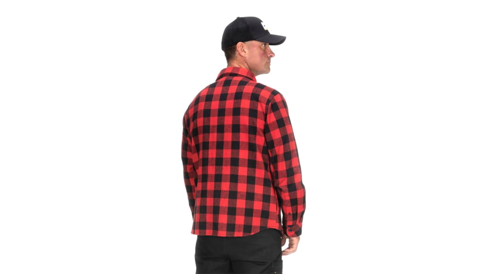 Caterpillar Buffalo Check Flannel Overshirt - Men's, Medium, Red/Black, 1610031-12912-M