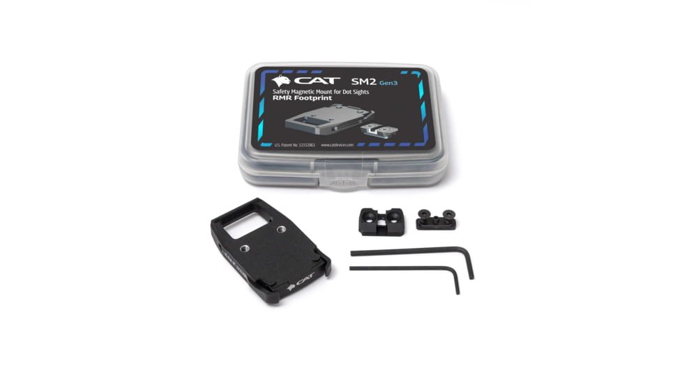 CAT Devices Gen3 Duty Magnetic Mounting System Adapter Plate, Glock slide 25.5mm, RMR, Black, CATMM3G02