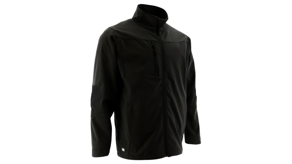 Caterpillar Grid Fleece Bonded Softshell Jacket - Men's, Extra Large, Black, 1040003-10158-XL