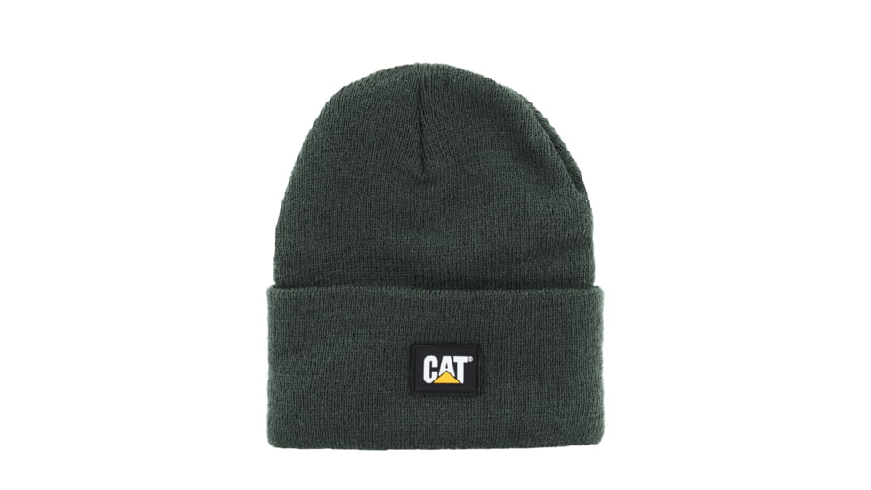 Caterpillar Label Cuff Beanie, One Size, Army Moss, 1090026-10639-OS