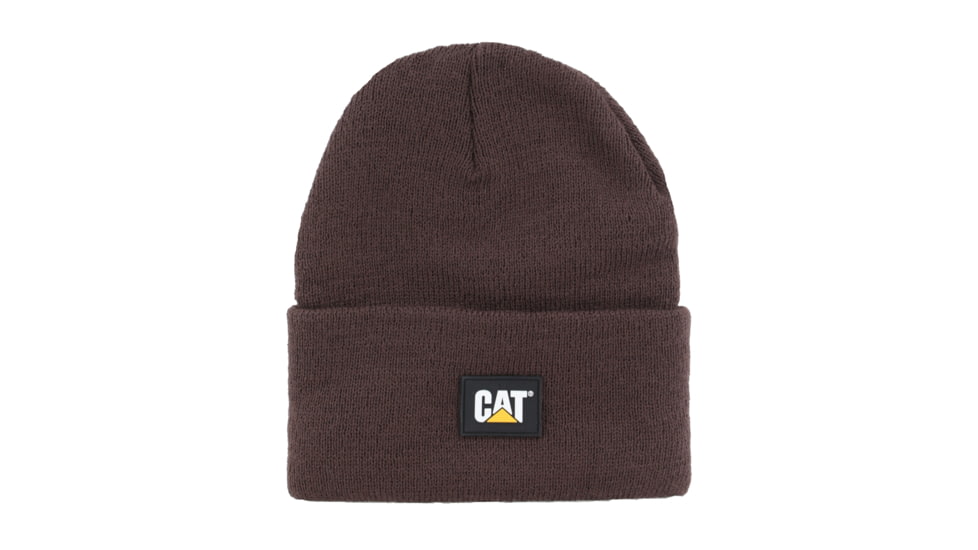 Caterpillar Label Cuff Beanie, One Size, Coffee Bean, 1090026-12355-OS