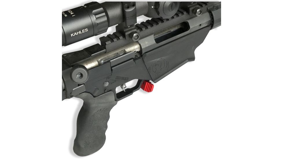 EDEMO Catalyst Arms Ruger Precision Rifle Magazine Release Extension, Red, 0001RD, EDEMO1