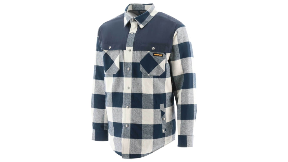 Caterpillar Block Insulated Shirt Jacket - Mens, Dark Marine, 2XL, 1310110-10378-2XL
