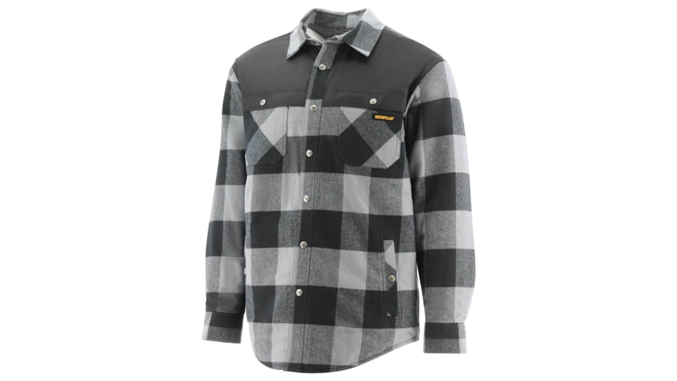 Caterpillar Block Insulated Shirt Jacket - Mens, Pitch Black, 2XL, 1310110-10121-2XL