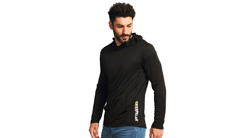 Caterpillar Coolmax Lightweight Pullover Hoodie - Men's, Extra Large, Black, 1010020-10158-XL
