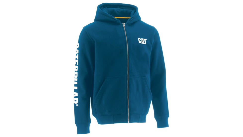 Caterpillar Full Zip Hooded Sweatshirt - Mens, Memphis Blue, Extra Large, W10840-10960-XL