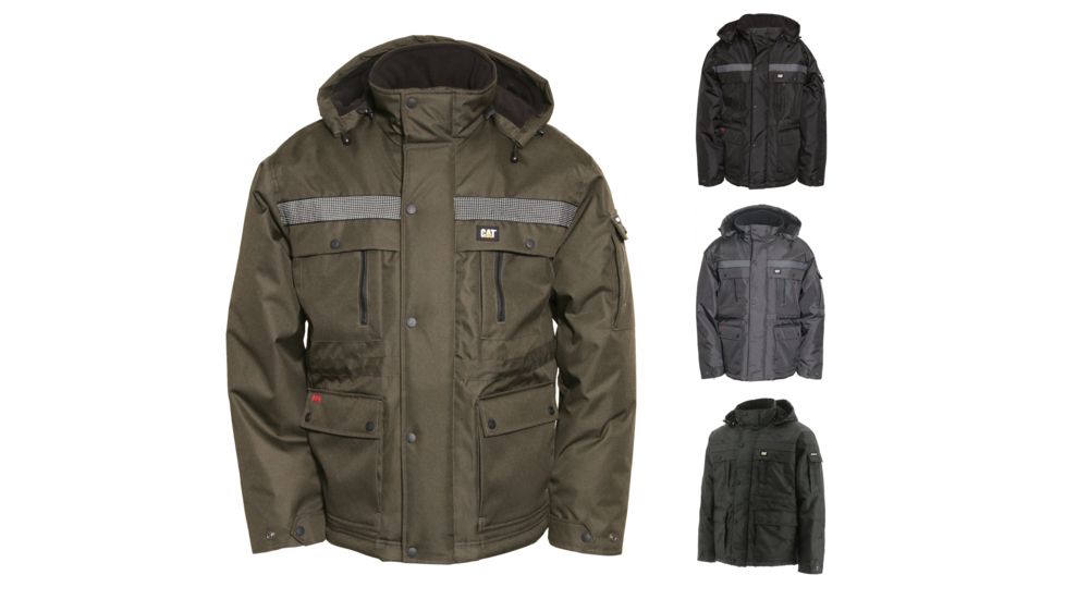 Caterpillar Heavy Insulated Parka, Army Moss, Black, Graphite, Night Camo