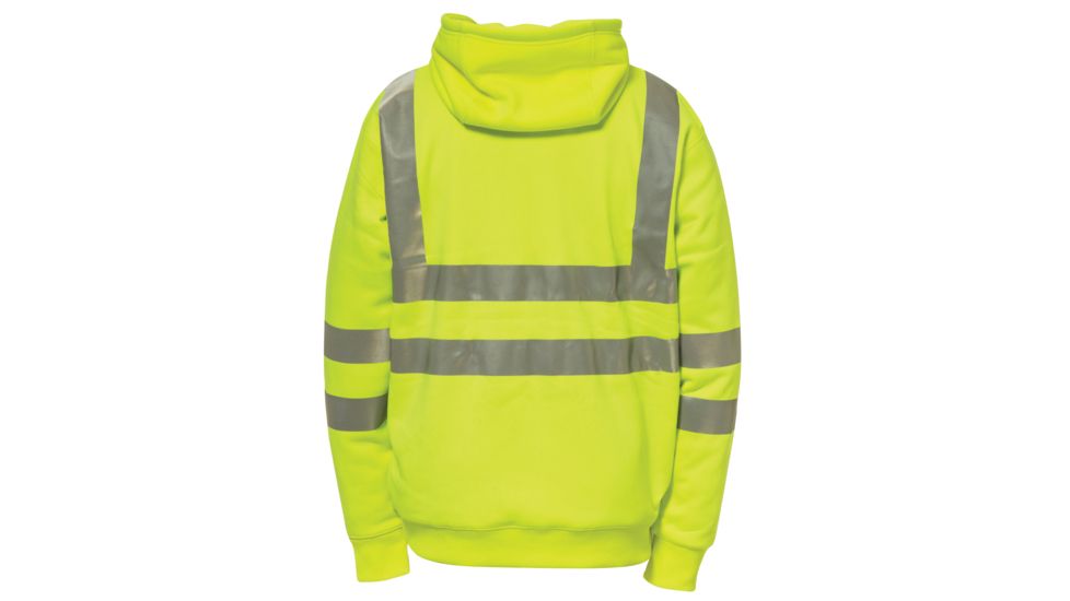 Caterpillar Hi Vis Full Zip Lined Sweatshirt, Hi-Vis Yellow, Medium 1910804-407-M