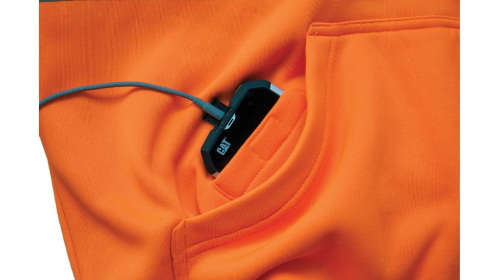 Caterpillar Hi Vis Full Zip Lined Sweatshirt, Hi-Vis Orange, Medium 1910804-607-M