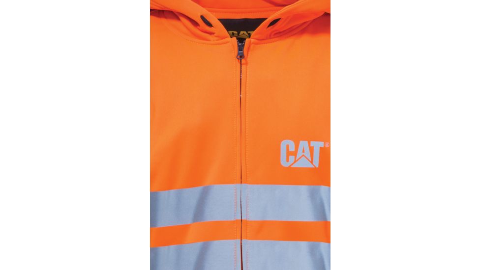 Caterpillar Hi Vis Full Zip Lined Sweatshirt, Hi-Vis Orange, Medium 1910804-607-M