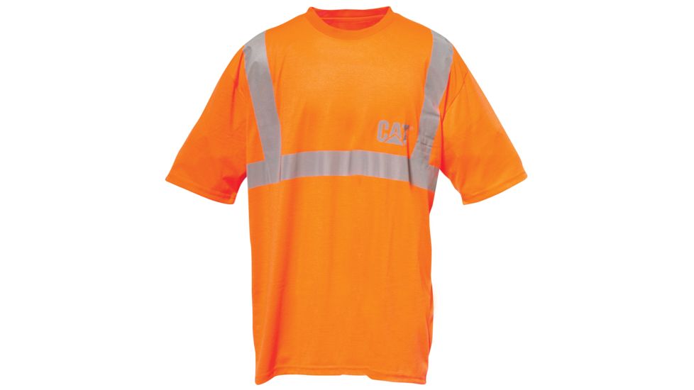 Caterpillar Hi-Vis T-Shirt, Hi-Vis Orange, 2XL Tall 1510232-607-2XLT