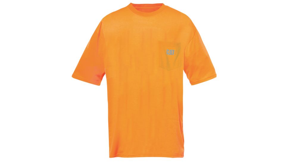 Caterpillar Hi-Vis Trademark Pocket T-Shirt, Hi-Vis Orange, Extra Large 1510499-607-XL