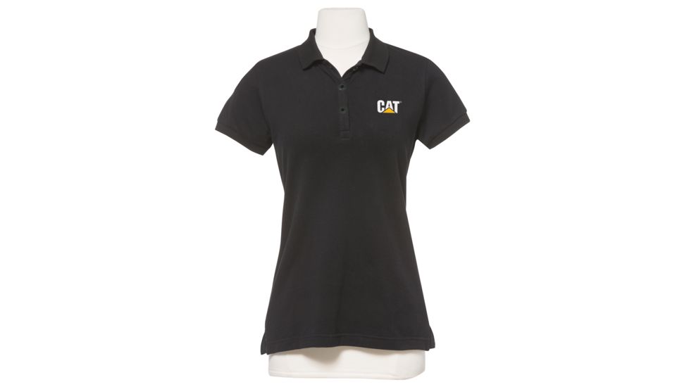 Caterpillar Logo Short Sleeve Polo Shirt, Black, Large 1620005-016-L