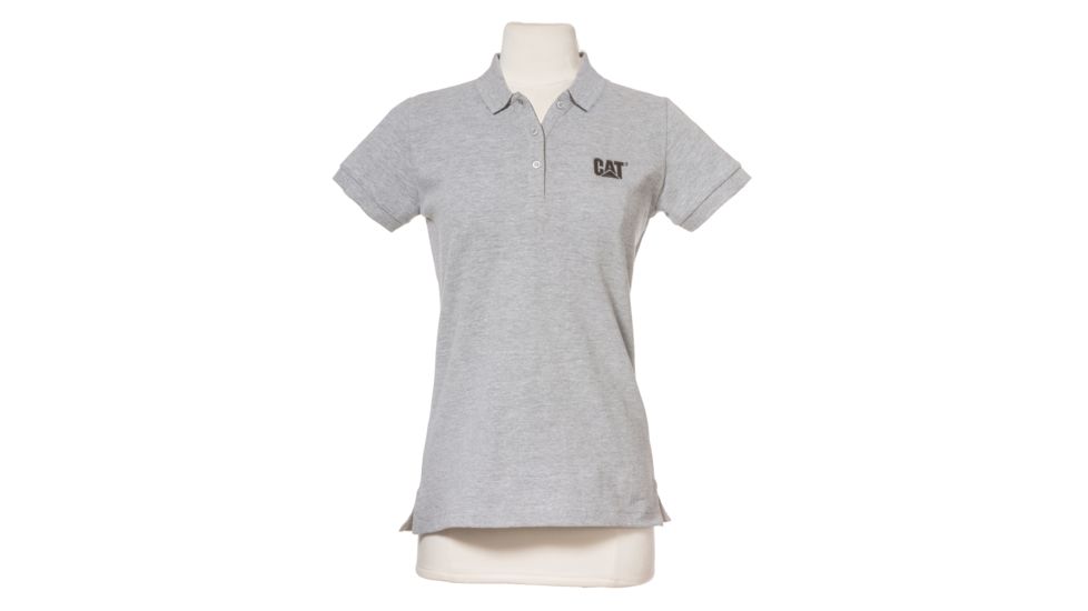 Caterpillar Logo Short Sleeve Polo Shirt, Birch Heather, Extra Small 1620005-10374-XS