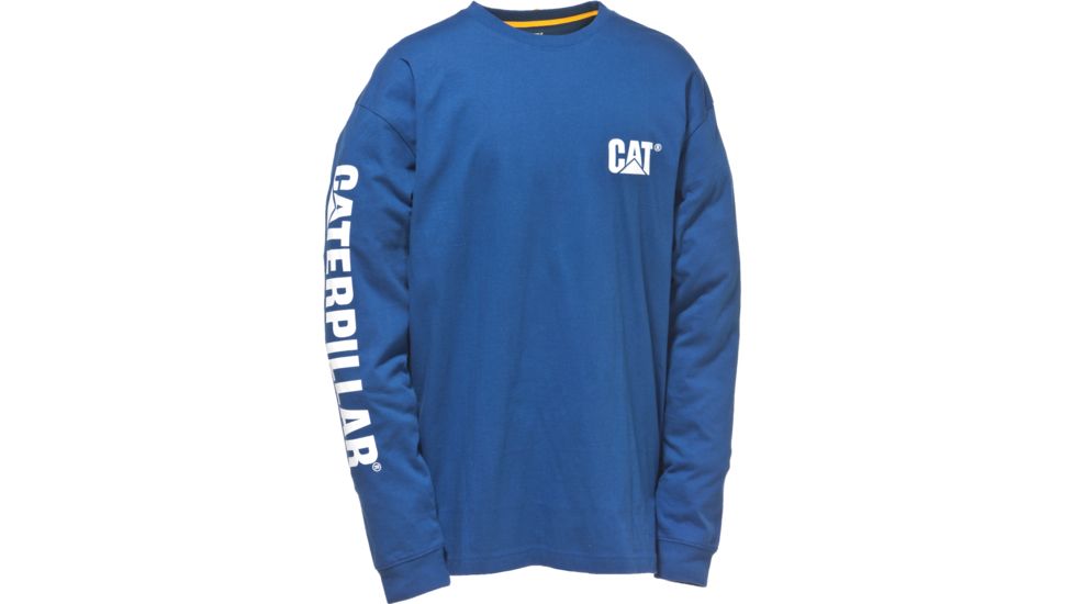 Caterpillar Trademark Banner Long Sleeve T-Shirt, Bright Blue, Medium 1510034-95B-M