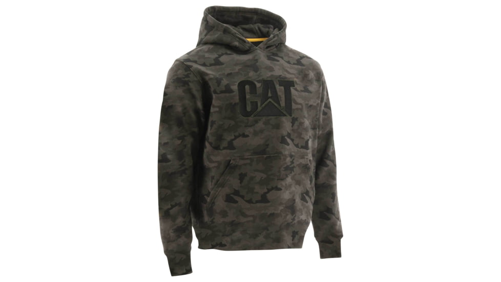 Caterpillar Trademark Hooded Sweatshirt - Mens, Night Camo, Medium, W10646--11790-M
