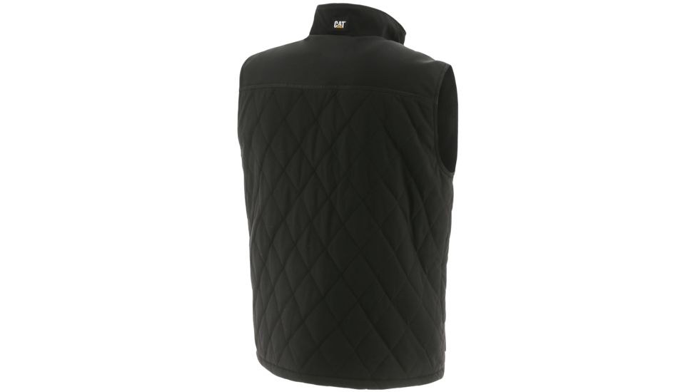 Caterpillar Waxed Cotton Vest - Mens, Black, M, 1320038-016-M