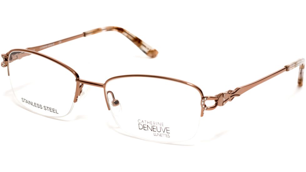 Catherine Deneuve CD0421 Eyeglass Frames - Shiny Light Brown Frame Color, Shiny Light Brown Lens Color