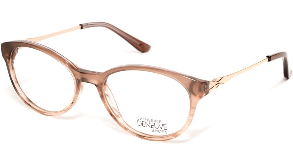 Catherine Deneuve CD0422 Eyeglass Frames - Shiny Light Brown Frame Color, Shiny Light Brown Lens Color