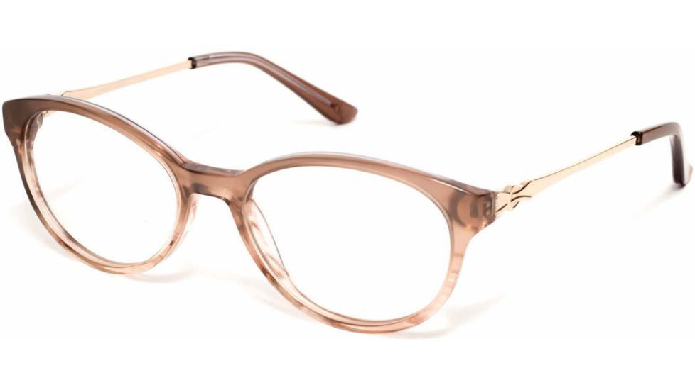Catherine Deneuve CD0422 Prescription Eyeglasses - Shiny Light Brown Frame, Shiny Light Brown Lenses, 49 mm Lens Diameter CD042249045
