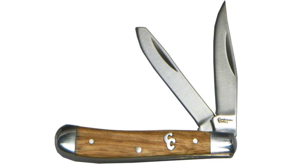 Cattleman'S Cutlery Sagebrush Peanut Zebrawood Folding Knife,Stainless Steel,Standard Edge,Clip and Spey,Brown,Zebrawood Handle CC0006ZW