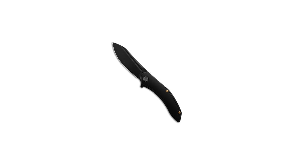 Cavol Knives Bucarto Folding Knife, 3.25in, Bohler M390 Stainless Steel, Drop Point Blade, Titanium, Black Handle, Black/Black Gray, 7.25 inch, BHQ-199060