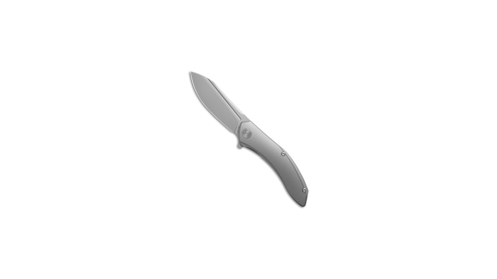 Cavol Knives Bucarto Folding Knife, 3.25in, Bohler M390 Stainless Steel, Drop Point Blade, Titanium, Gray Handle, Gray/Gray, 7.25 inch, BHQ-199059