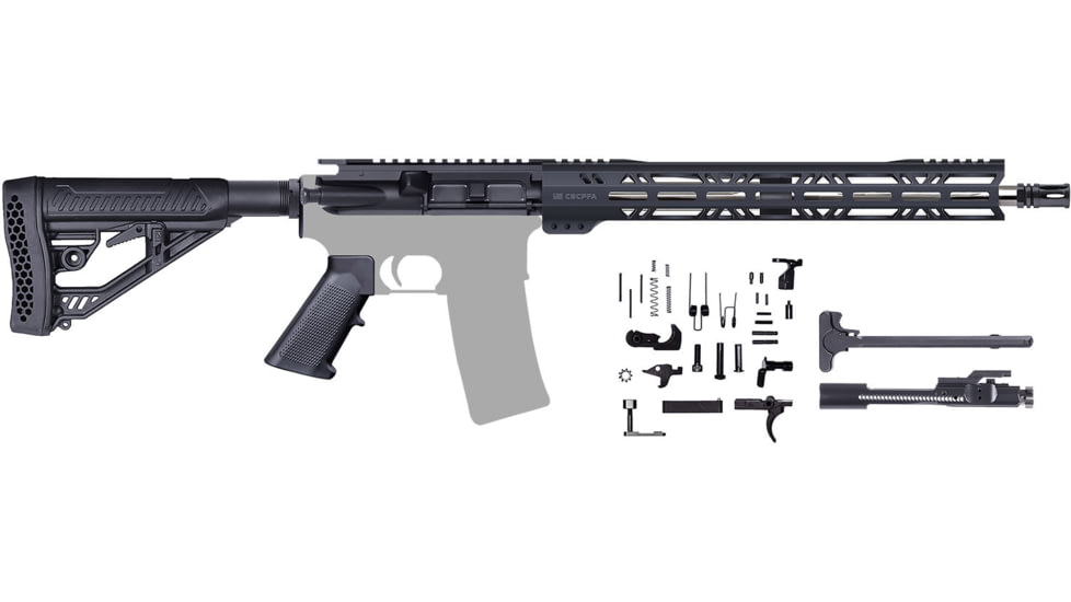 CBC Industries 1-8 Twist Straight Flute Rifle Kit Handguard, AR-15, 16in, .223 Wylde, 15in M-Lok, 205-323