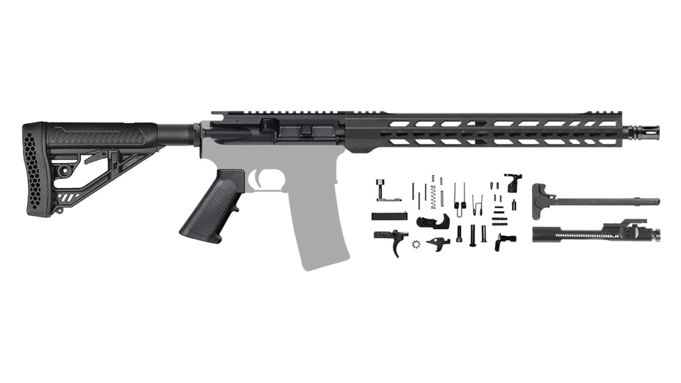 CBC Industries AR-15 Rifle Kit, .223/5.56, 16in, 1-8, 15in Hera Arms Keymod AR-15 Handguard/Rail, BCG, Charging Handle, AR-15 Buttstock Kit, Black, 205-431