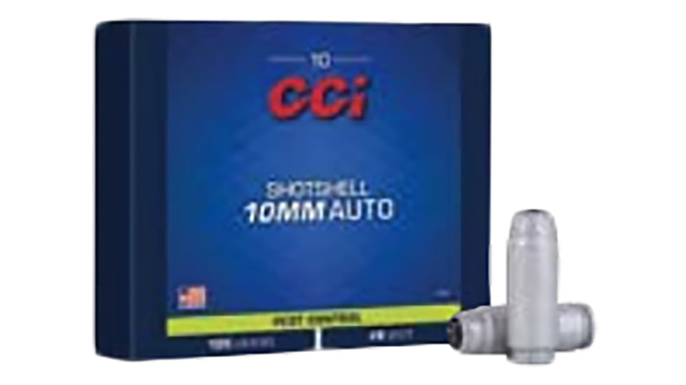 CCI Ammunition Pest Control Shotsell 10mm Auto 105 Grain Brass Pistol Ammo, 10 Rounds, 3710