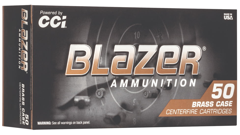 CCI Ammunition Blazer 10mm Auto 180 Grain Jacketed Hollow Point Brass Pistol Ammo, 50 Rounds, 5251