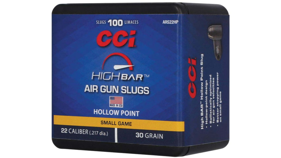 CCI ARS22HP High Bar Air Gun Slug 22Cal 30gr Hollow Point 100 Per Box/5 Case