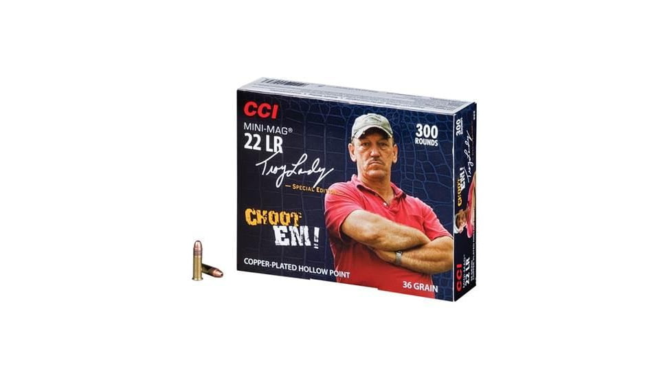 CCI Ammunition Mini-Mag .22 LR 36 Grain CPHP Brass Rimfire Ammo, 300 Rounds, 962