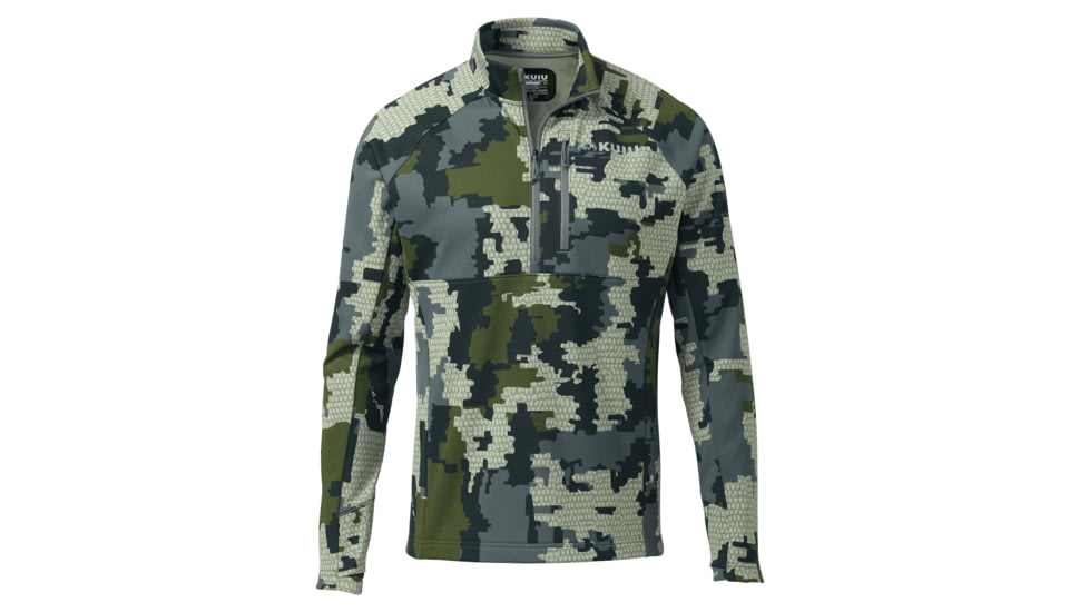 KUIU StrongFleece 190 Zip Hunting Shirt - Men's, Verde, 3XL, Adult, Male, 7465704161438