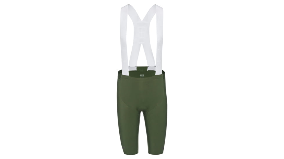 GOREWEAR Distance Bib Cycling Shorts+ 2.0 Mens in Utility Green Medium Form fit Moisture Wicking BD19EA54, 100944-BH00-L