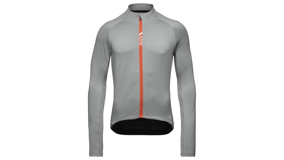 GOREWEAR Mens C5 Thermo Cycling Jersey in Lab Gray/Fireball XS Form fit 9DACC529, 100641-BFAY-S