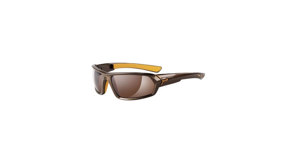 Cebe STeem Sunglass Dark Deep Brown/Orange Frame, Brown Mirror AR Lens CBSTEEM2