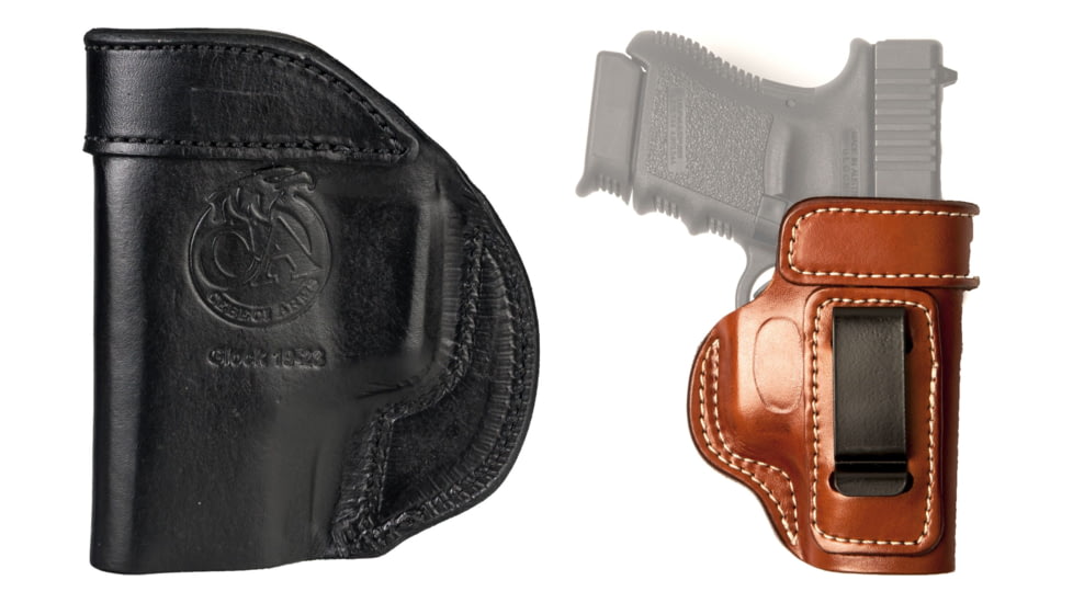 Cebeci Arms 1911 Leather IWB Holster Reinforced Mouth 20799, Black, Tan