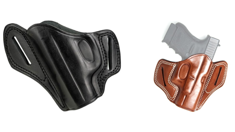 Cebeci Arms Bersa Leather Pancake Holster 20825, Black, Tan