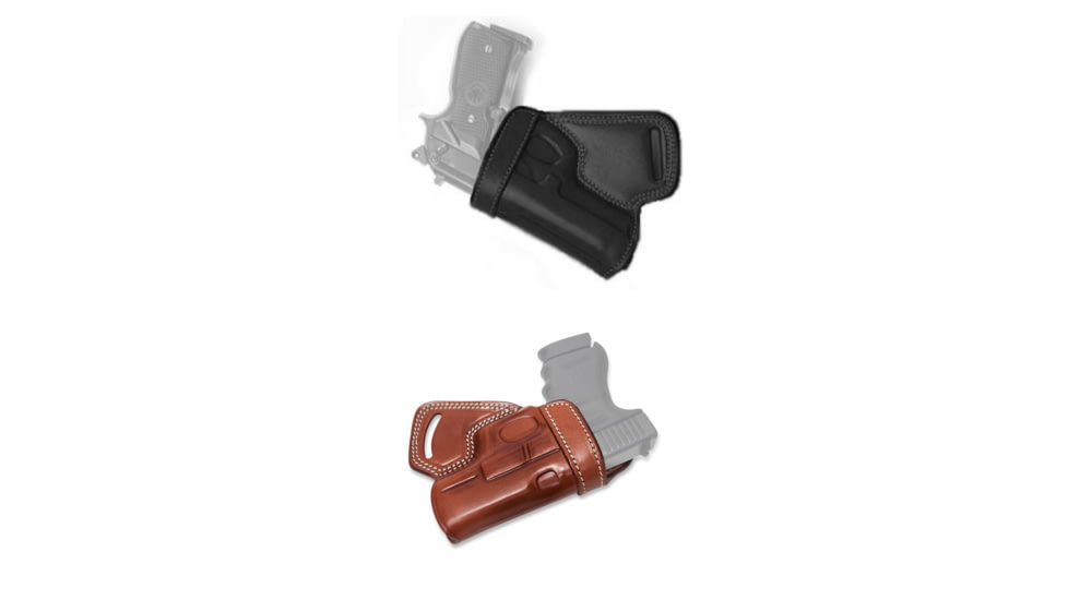 Cebeci Arms Bersa Leather Small of the Back SoB Holster 20894, Black, Tan