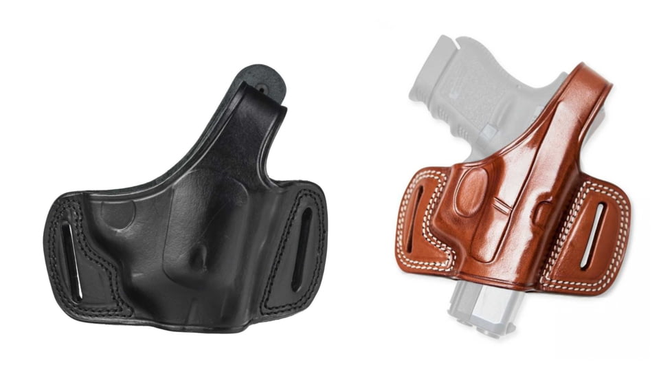 Cebeci Arms Browning Leather Half Pancake Holster 20887, Black, Tan