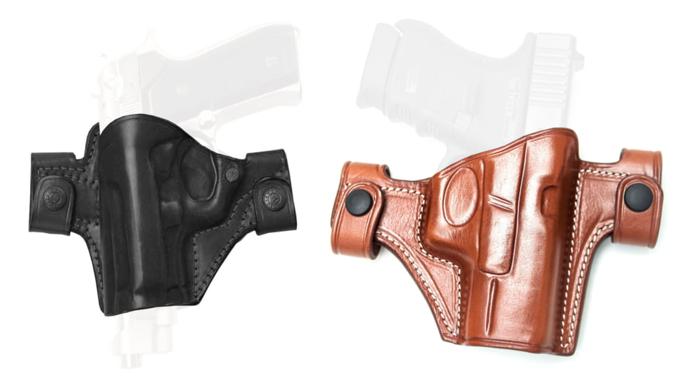 Cebeci Arms Browning Leather Snap Holster 20832, Black, Tan