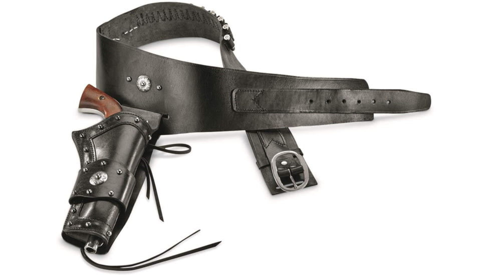 Cebeci Arms Cowboy Single Action Belt And Holster, .38/.357 Caliber, Black, 2XL, 604871B2XL