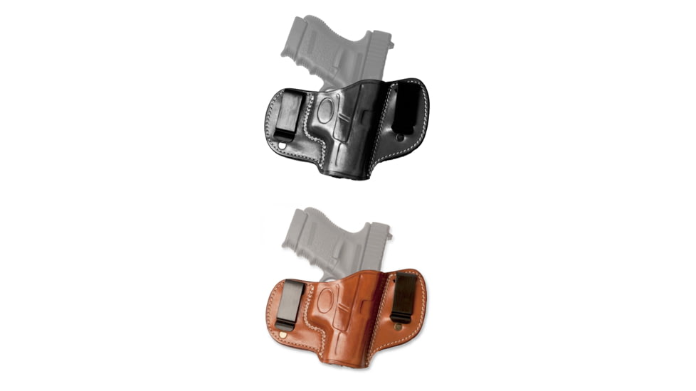 Cebeci Arms FNH Leather Double Clip Inside Waistband Holster 20590, Black, Tan