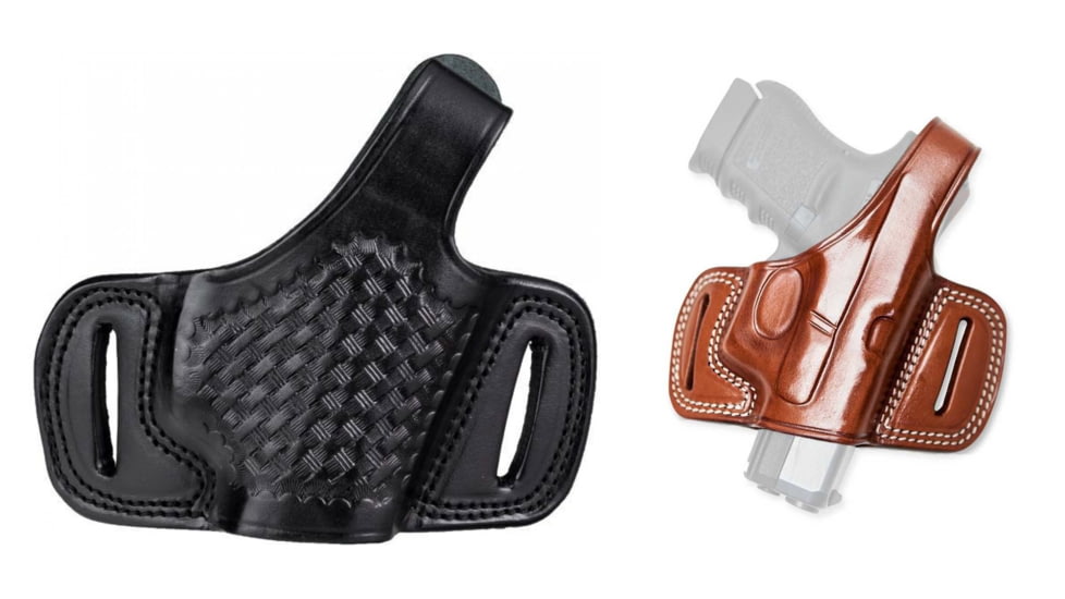 Cebeci Arms Glock Leather Half Pancake Holster 20887, Black, Tan