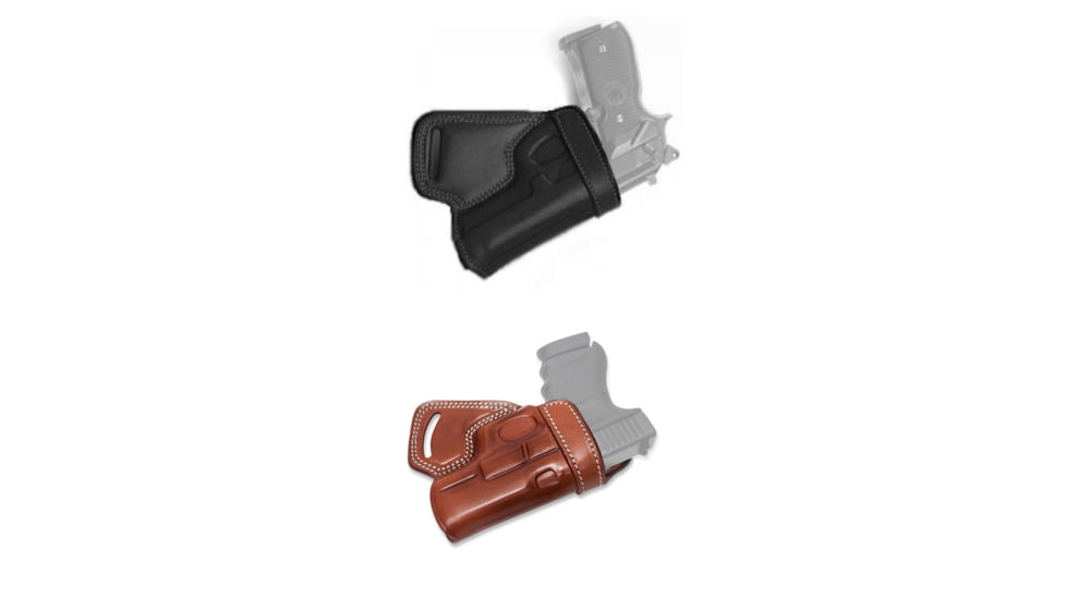 Cebeci Arms Glock Leather Small of the Back SoB Holster 20894, Black, Tan