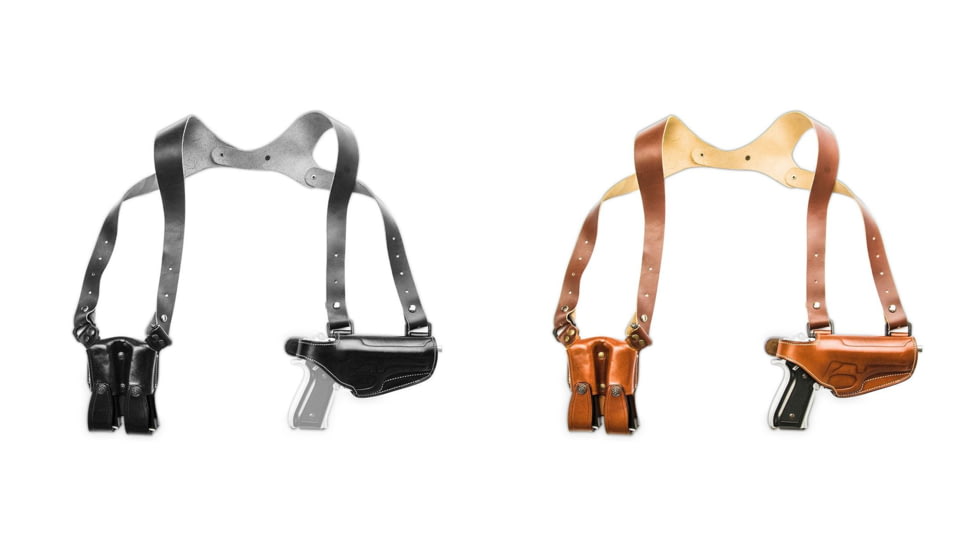 Cebeci Arms Kimber Leather Horizontal Shoulder Holster LHS 21020, Black, Tan