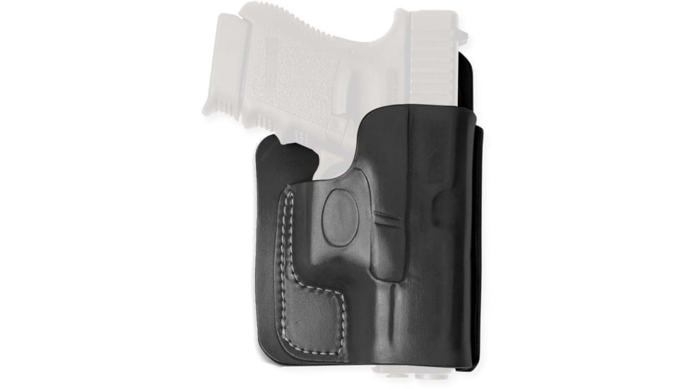 Cebeci Arms Leather Back Pocket Holster, Smith &amp; Wesson J Frame Revolvers, Left Hand, Black, 20446LB10