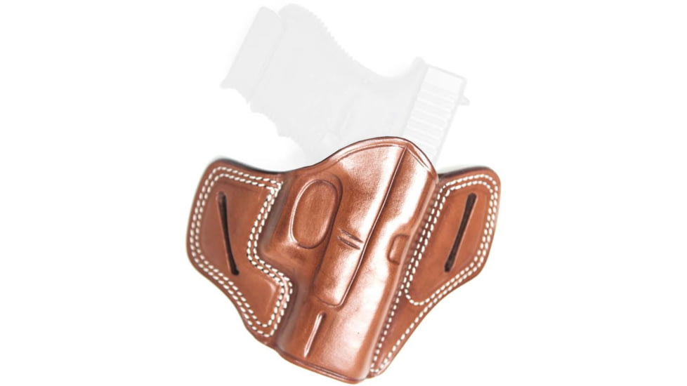 Cebeci Arms Leather Pancake Holster Combat Grip for Ruger SP101, Tan, Right 20825RT46